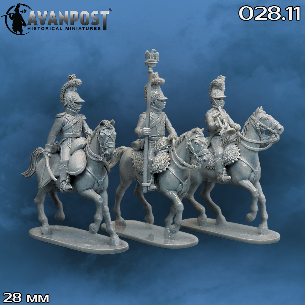 028.11АП Французская кавалерия: шеволежеры, командная группа (1811-1814) Аванпост