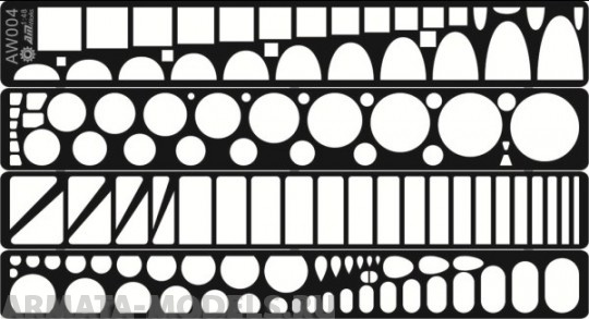 AW004 aircraft model scribing templates