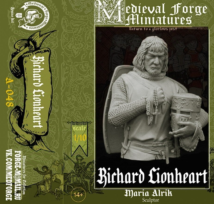 A-048 Бюст Ричард Львиное сердце Medieval Forge Miniatures