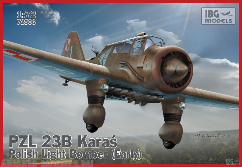 IBG72506 Самолет PZL 23B KARAS Polish Light Bomber Early IBG models
