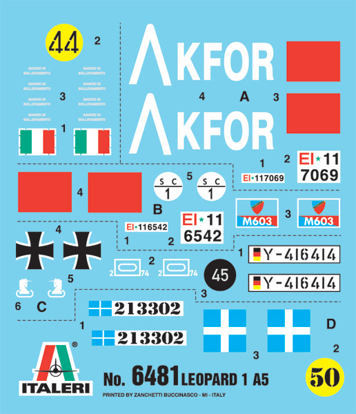 6481ИТ Танк Leopard 1A5 Italeri