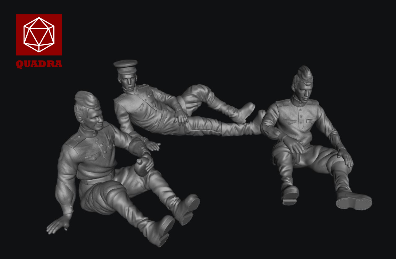 QA72001 Бойцы на привале QUADRA