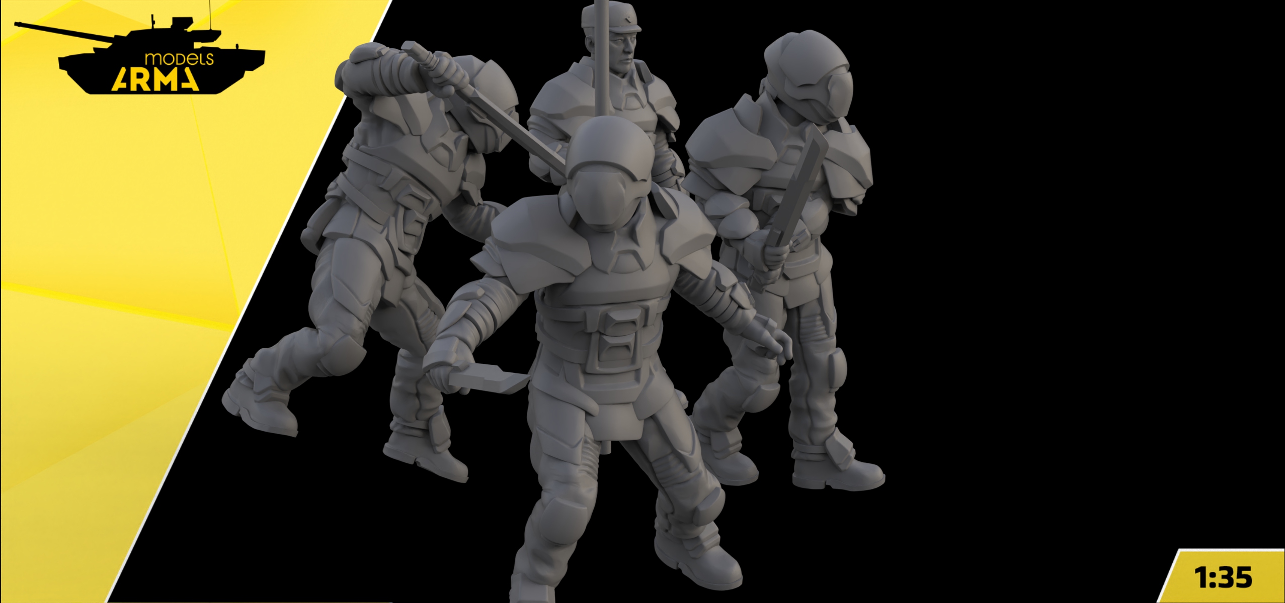 AM35934 Набор фигурок DUNE Атрейдесы 4 шт Arma Models