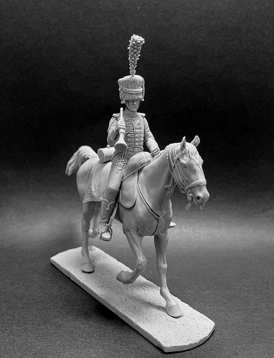 CHM-54364. Трубач Гвардейских шеволежер-лансеров, Вестфалия 1808-13 гг. 54 мм. Материал - смола. Citadel