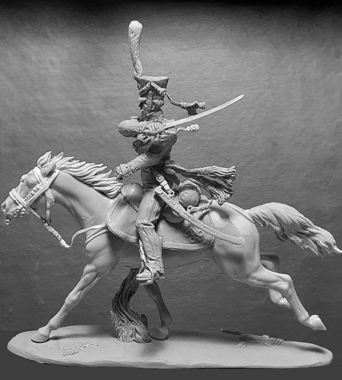 CHM-54289. Обер-офицер армейских конно-егерских полков, Россия 1813-14 гг. 54 мм. Материал - смола. Chronos Miniatures