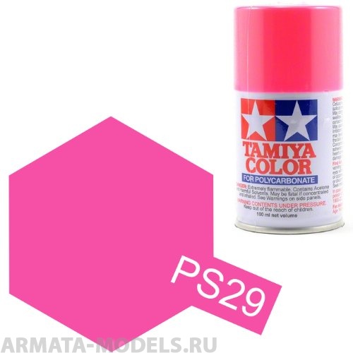 86029T Краска для поликарбоната PS-29 Fluoriscent Pink