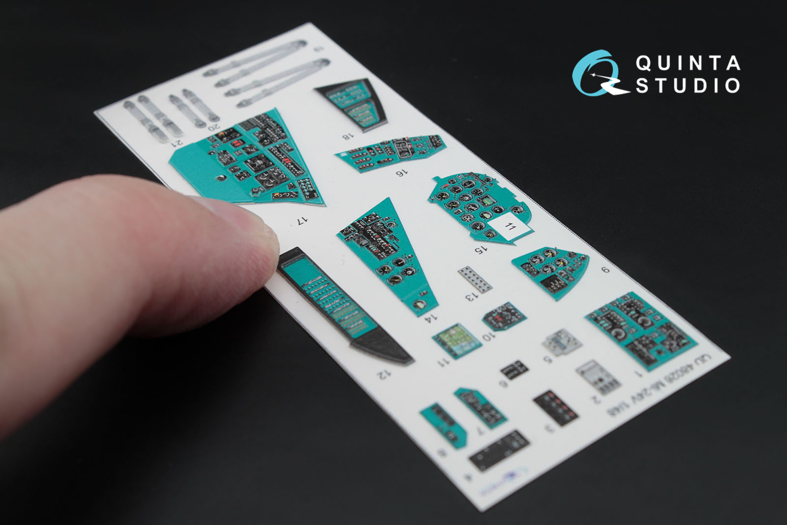 QD48026 1:48 3D Декаль интерьера кабины  Ми-24В (для модели Звезда)