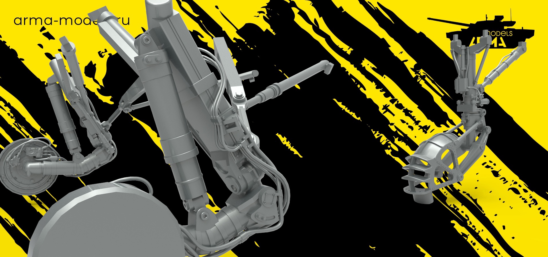 AM48154 Ультрадетализированные стойки Neo для Су-25.