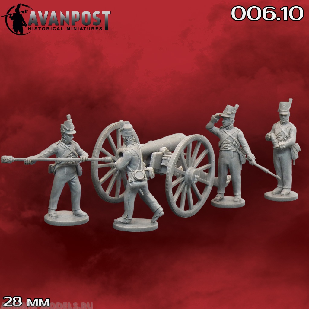 006.10АП Британская 9-фунтовая пушка с расчётом (1813-1815) Аванпост