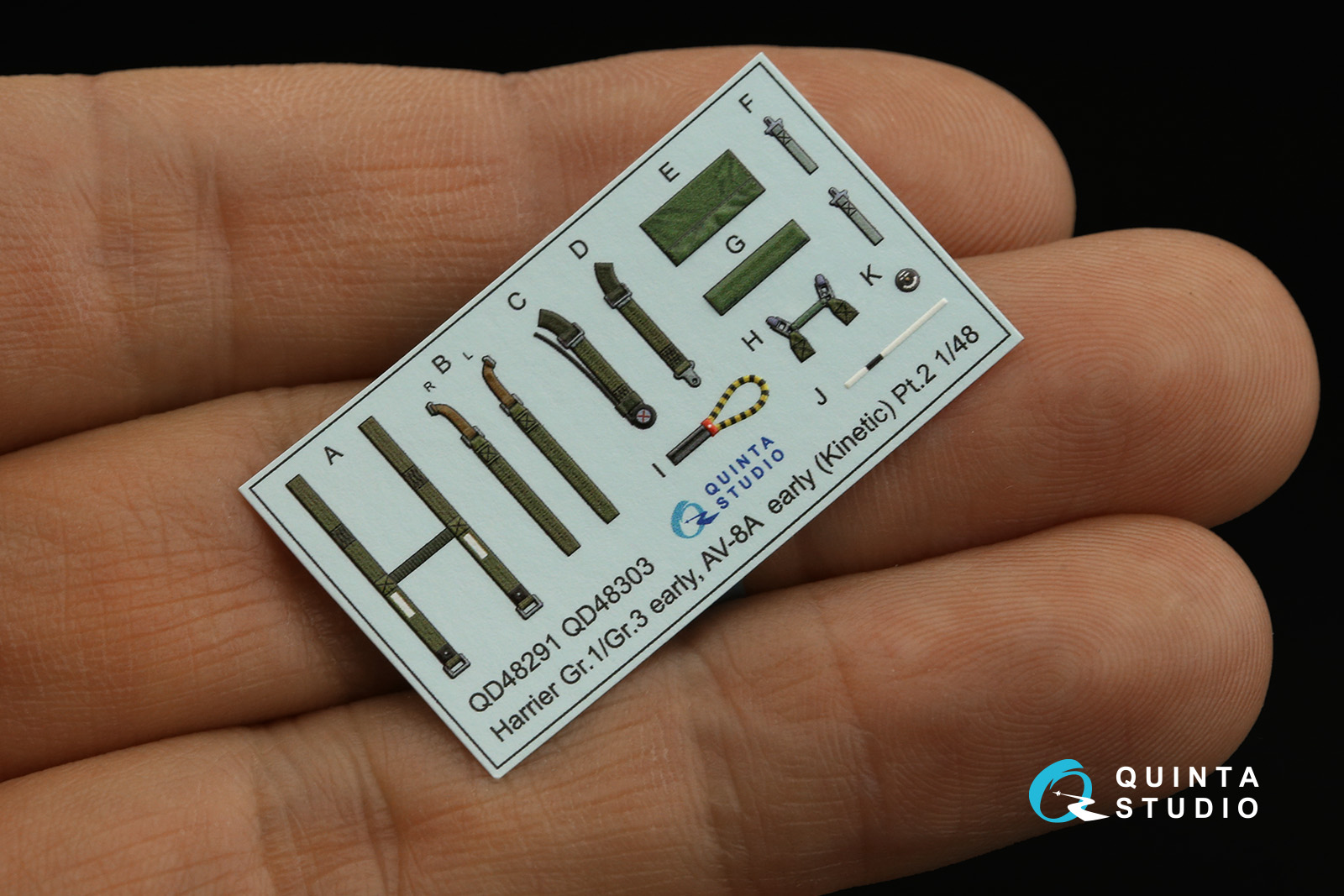 QD48291 3D Декаль интерьера кабины AV-8A Early (Kinetic)