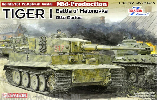 6888Д 1/35 TIGER I MID OTTO CARIUS Dragon