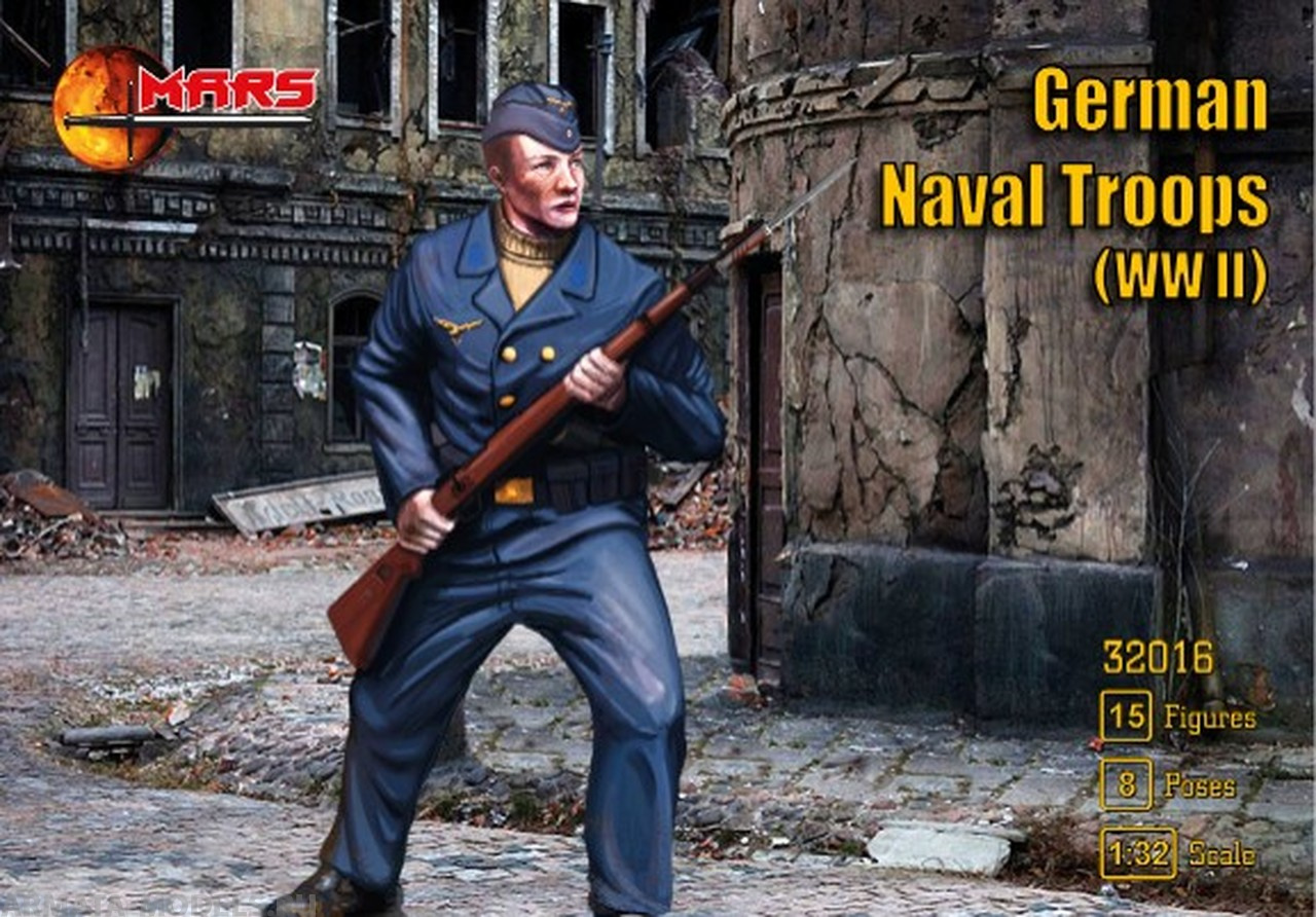 32016MR Фигуры German Naval Troops WWII 1/32 Mars