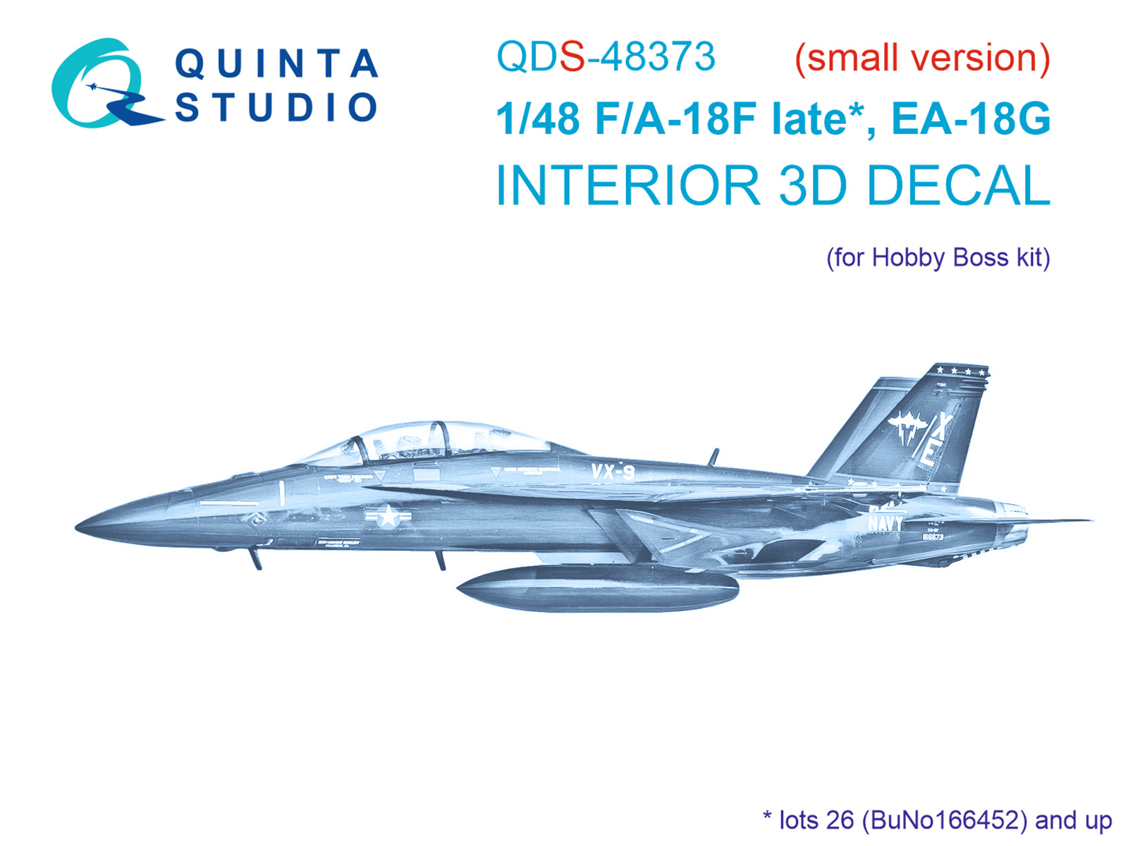 QDS-48373 3D Декаль интерьера кабины F/A-18F late / EA-18G (Hobby Boss) (Малая версия)