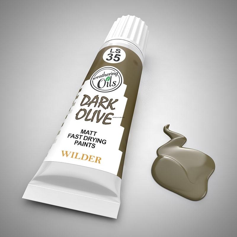 LS-35 Краски специальные быстросохнущие, на основе льняного масла. 20 мл цвет тёмно-оливковый