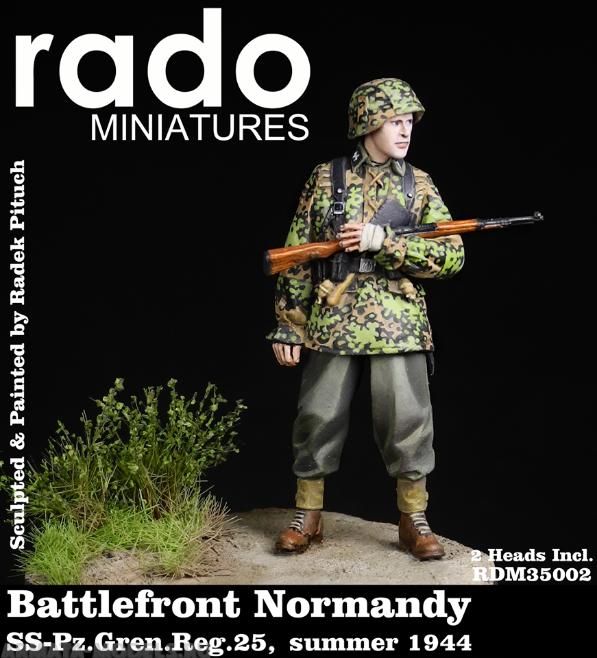 RDM35002 Немецкий солдат  SS-Sturmmann, 25/26.SS-Pz. Gren.Reg, summer 1 RADO MINIATURES