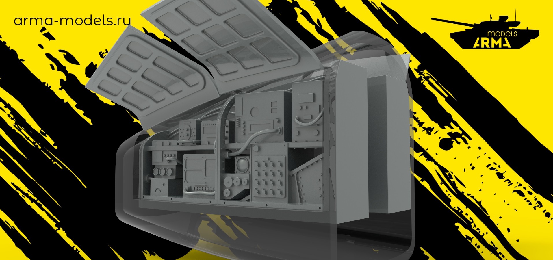 AM48155 Ультрадетализированные носовые отсеки левые и правые Neo (со створками) для су-25. 