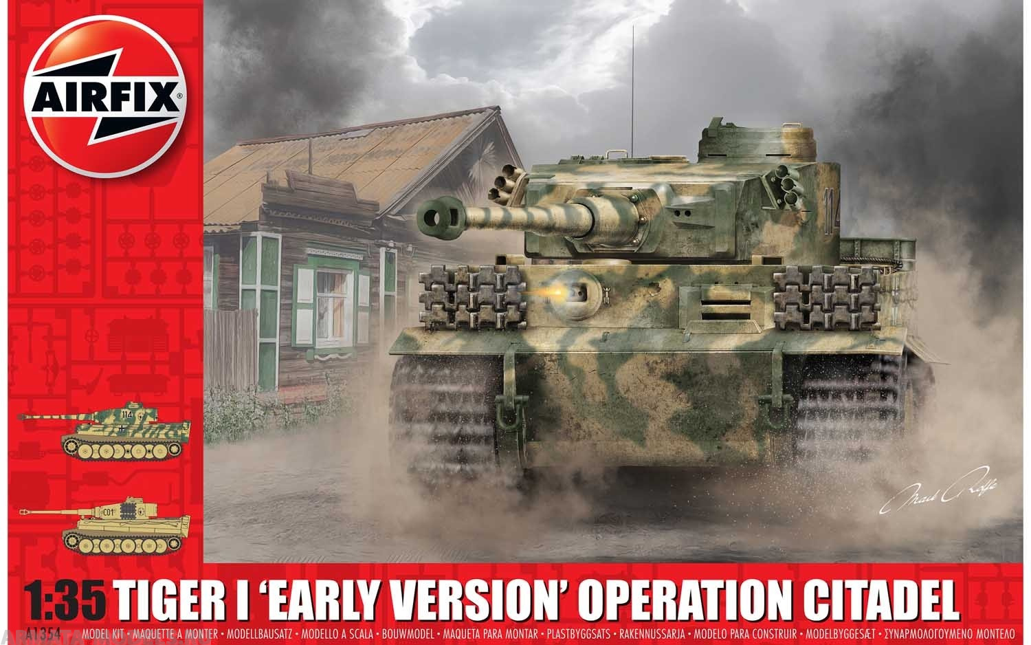 A1354 Сборная модель танка Tiger-1 Early Version -Operation Citadel Airfix