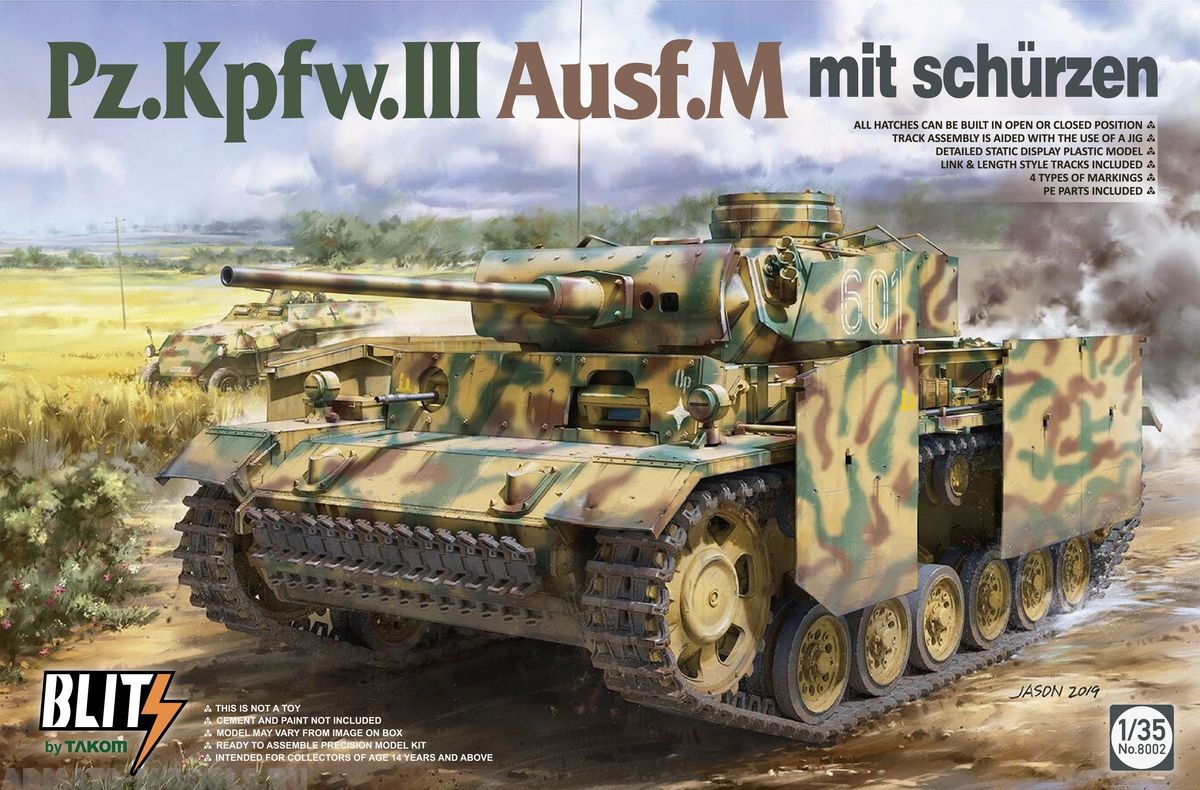 8002T Pz.Kpfw.III Ausf.M mit sch?rzen Takom