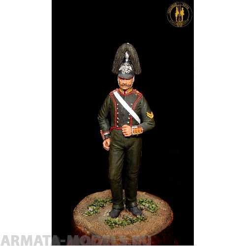 ОП.60.078 Фигура из белого металла Унтер-офицер Л.-Гв. Саперного батальона  Студия Оловянный Парад