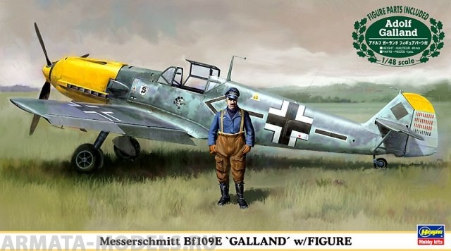 09879 Самолет BF109E GALLAND Hasegawa