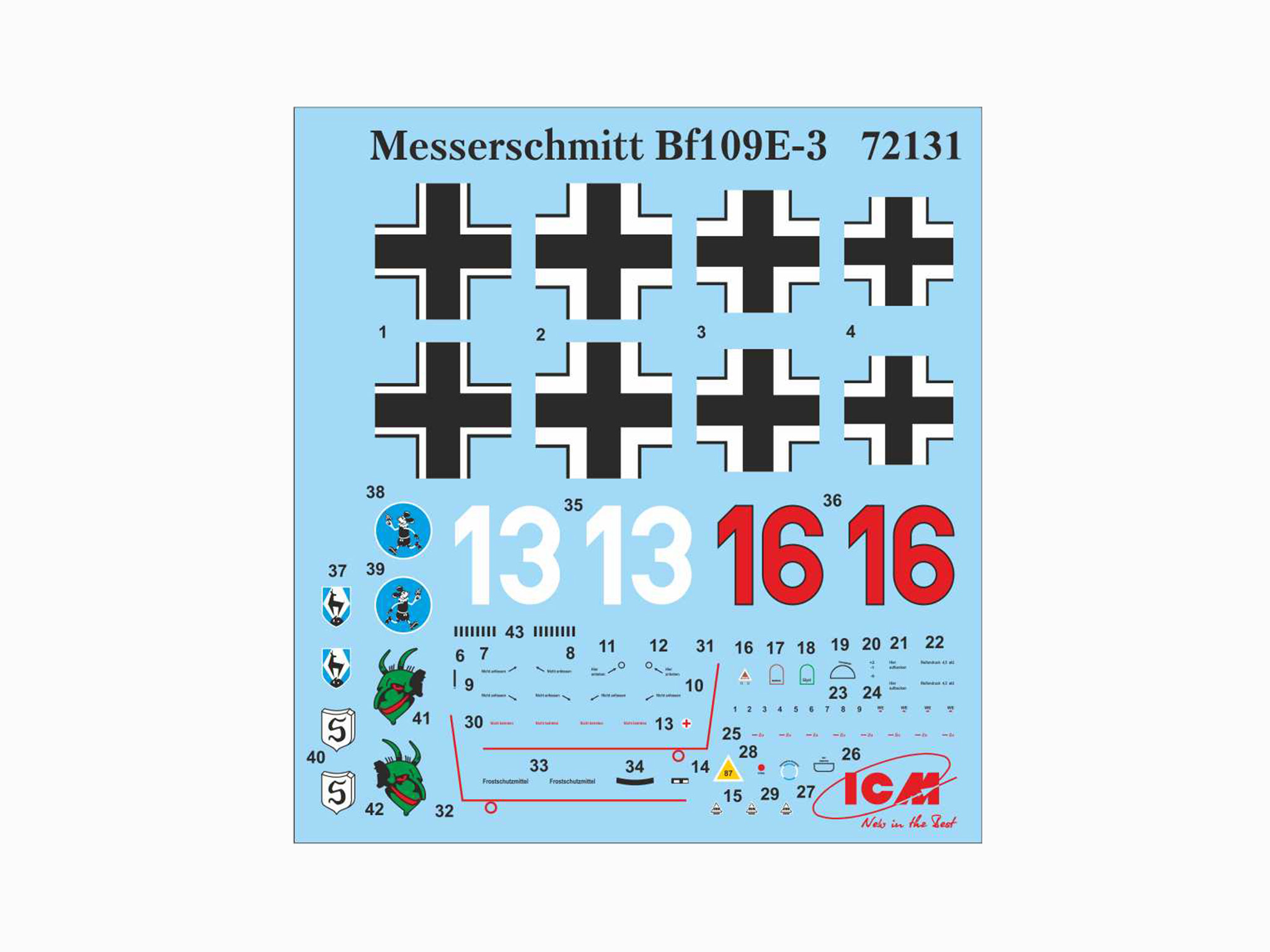 Набор самолетов Над всей Испанией безоблачное небо ICM