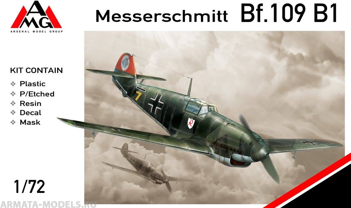 AMG72403 Самолет Messerschmitt Bf.109B-1 AMG models