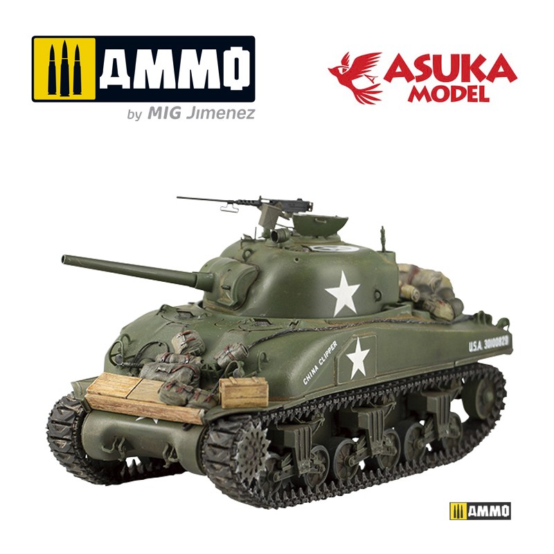 ASUKA35034 Сборная модель M4 COMPOSITE SHERMAN CHINA CLIPPER ASUKA