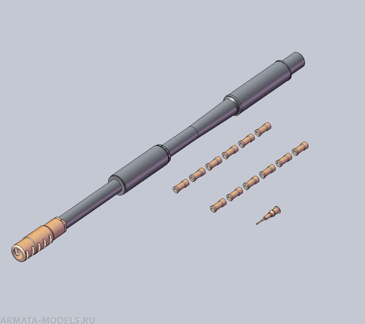 AM7314 Цветной металл для модели САУ Коалиция-СВ, 1/72