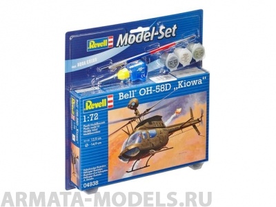 64938 Набор американский легкий многоцелевой вертолет Bell OH-58D Кайова Revell