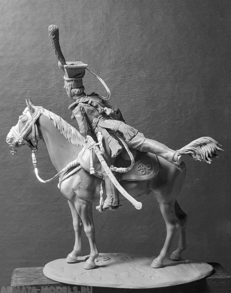 CHM-54271. Обер-офицер армейских уланских полков, Россия 1812-14 гг.  54 мм. Материал - смола. Chronos Miniatures