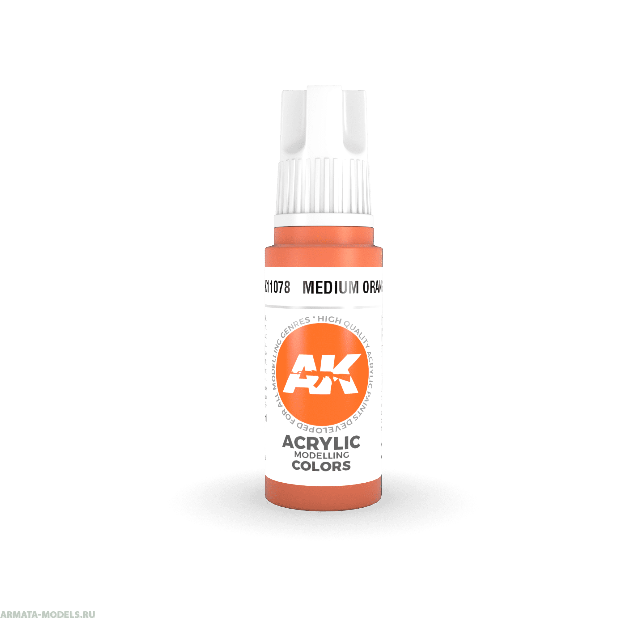 AK11078 Краска акриловая Medium Orange 17ml