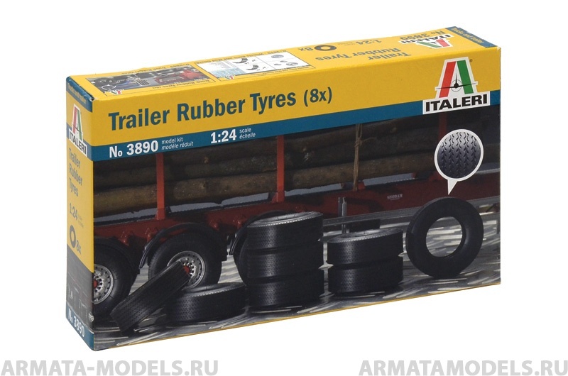3890ИТ Резиновые покрышки для грузовика (8 шт) Italeri