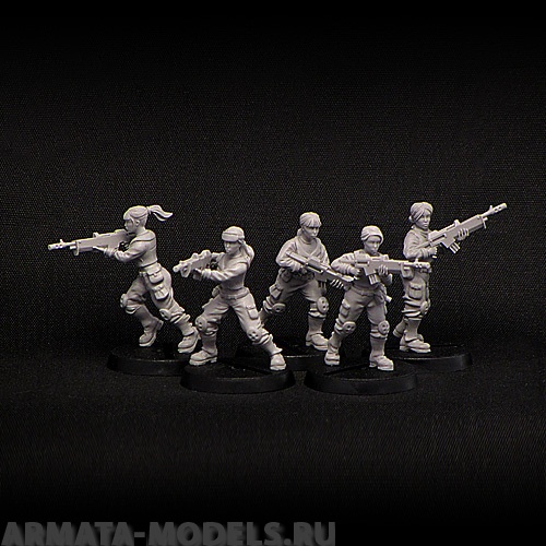 BV-troops-01 Игровая миниатюра  female troopers (5 models) женщины-десантники (5 моделей) BROTHER VINNI's