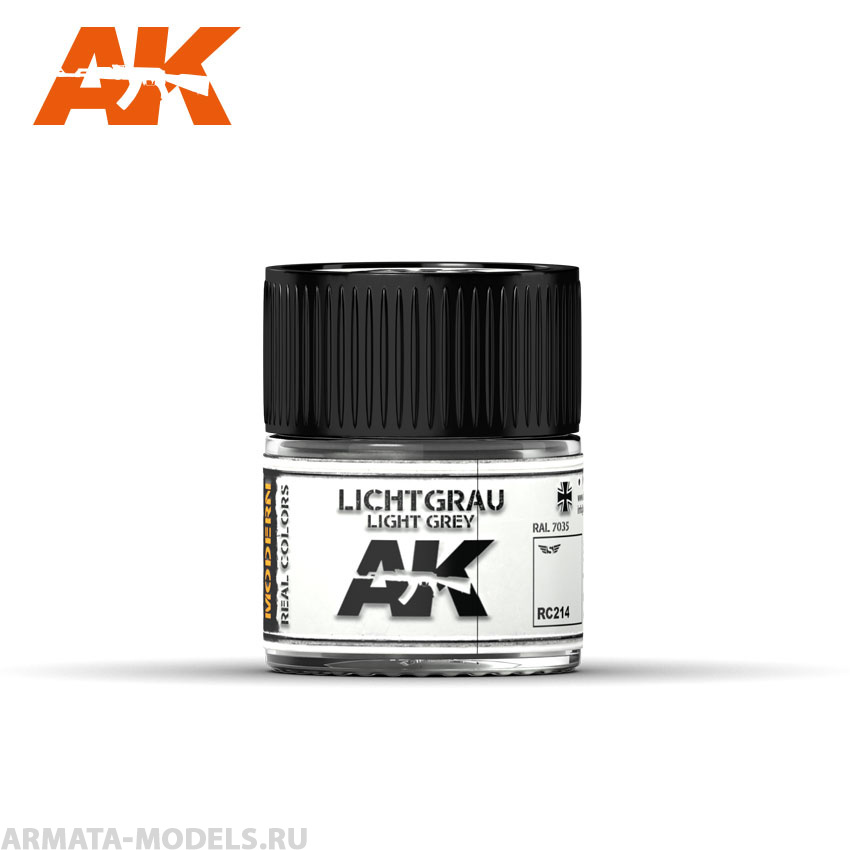 RC214 Краска Real Colors Lichtgrau-Light Grey RAL 7035 10ml