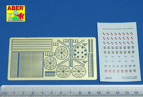ABR-16-001  Дополнения для  German helmets – liners, chinstraps для  1/16