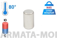 1232118MG Неодимовый магнит пруток 5х8.47 мм, N45