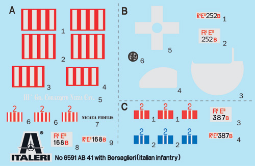 6591ИТ AB 41 with BERSAGLIERI Italeri