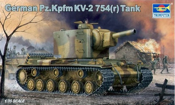 00367 Танк  Pz.Kpfw KV-2 754 ( r )  Trumpeter