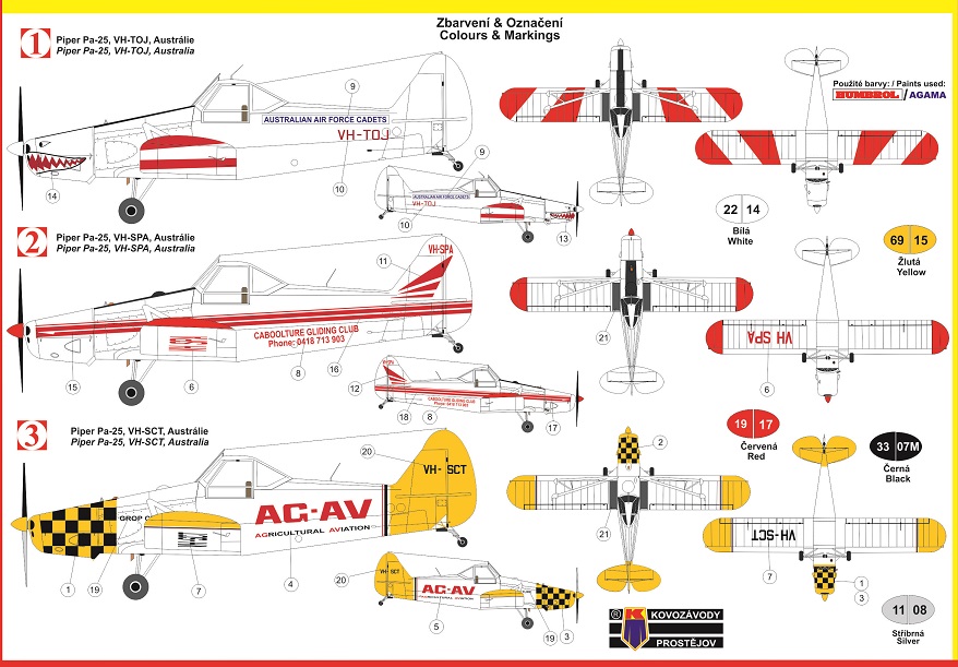 KPM0125 Pa-25 Pawnee over Australia KP Models