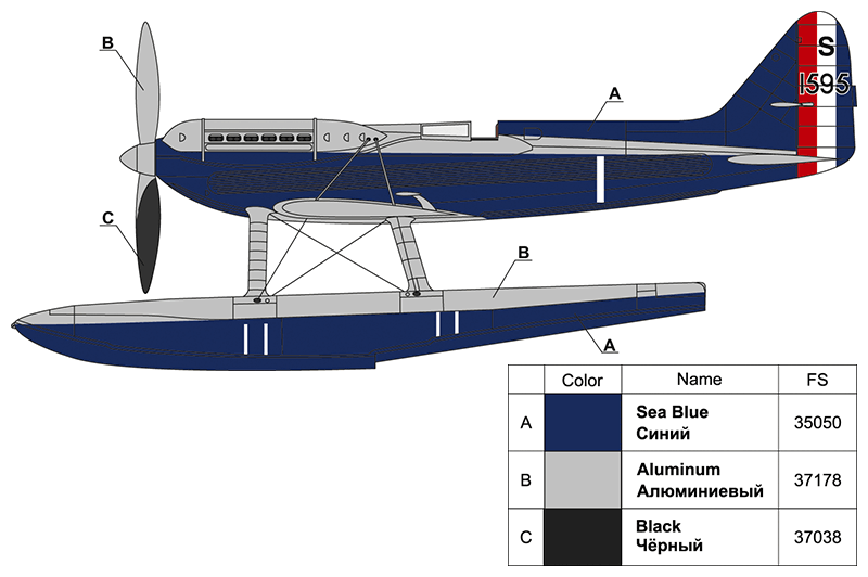 72033 Гоночный гидросамолет Супермарин ARK model