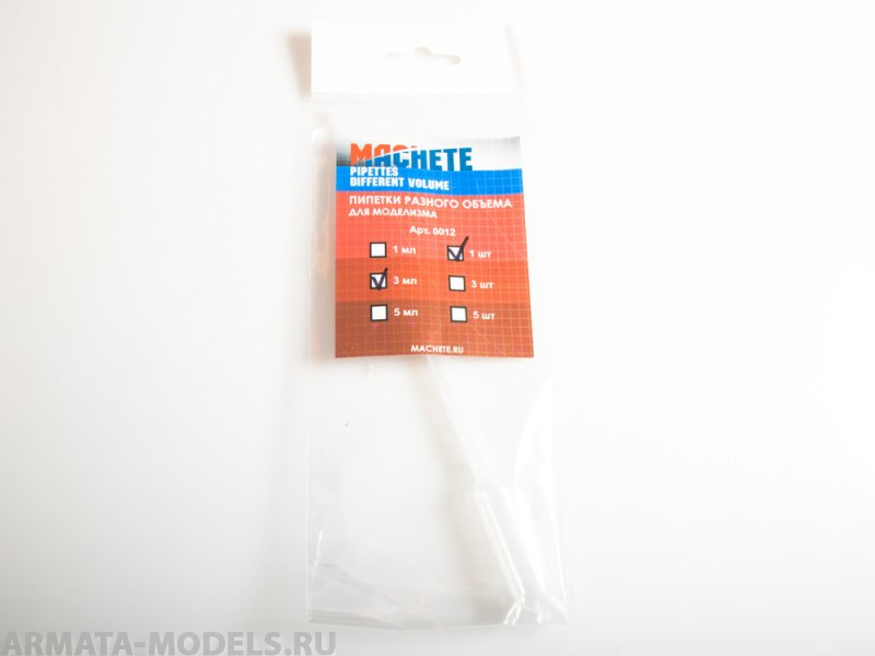 0012.31MCH Пипетки разного объема для моделизма: 3 мл, 1 шт