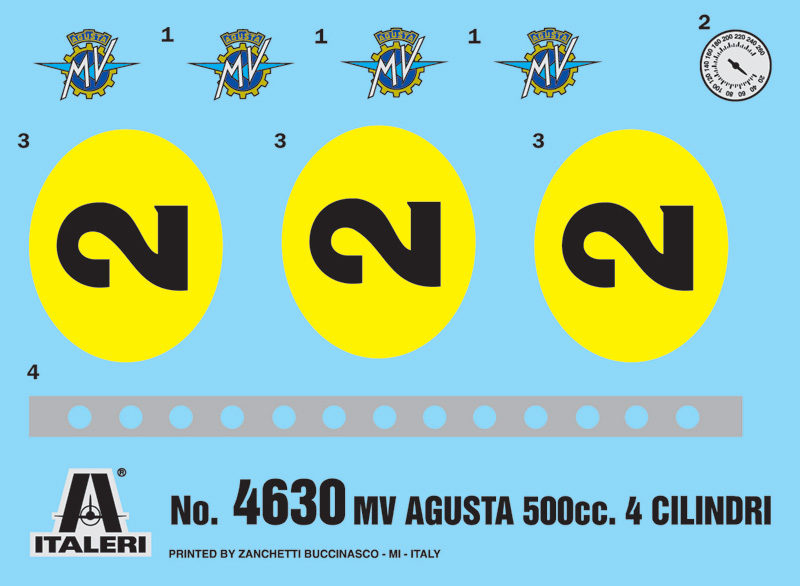 4630ИТ Мотоцикл MV Agusta 500 4 Cilindri 1964 Italeri