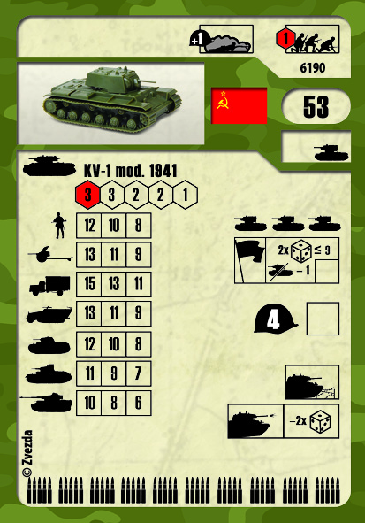 6190 Советский тяжёлый танк КВ-1 обр. 1941г. с пушкой Ф-32 Звезда