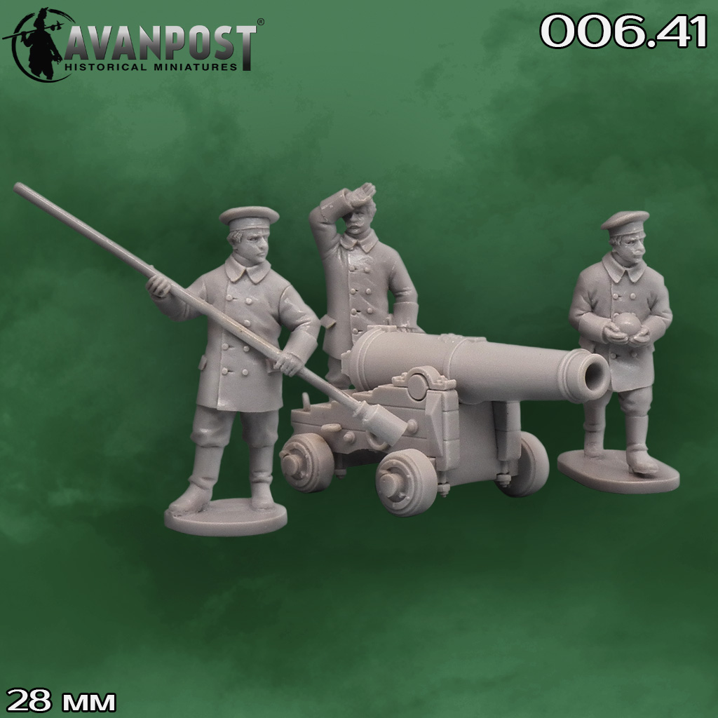 006.41АП 24-фунтовая пушко-карронада с расчётом (1854-1856) Аванпост