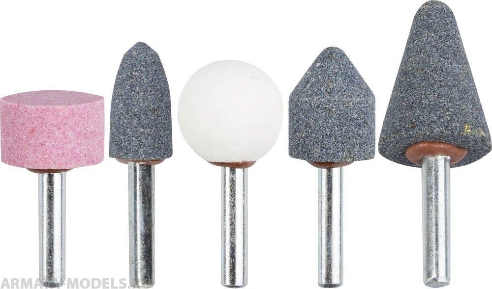 2990-H5 Набор MASTER Абразивные минишарошки-насадки для дрели, хвостовик d 6мм, 5 предм.