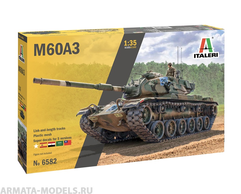 6582ИТ Танк M60A3 Medium Battle Tank Italeri