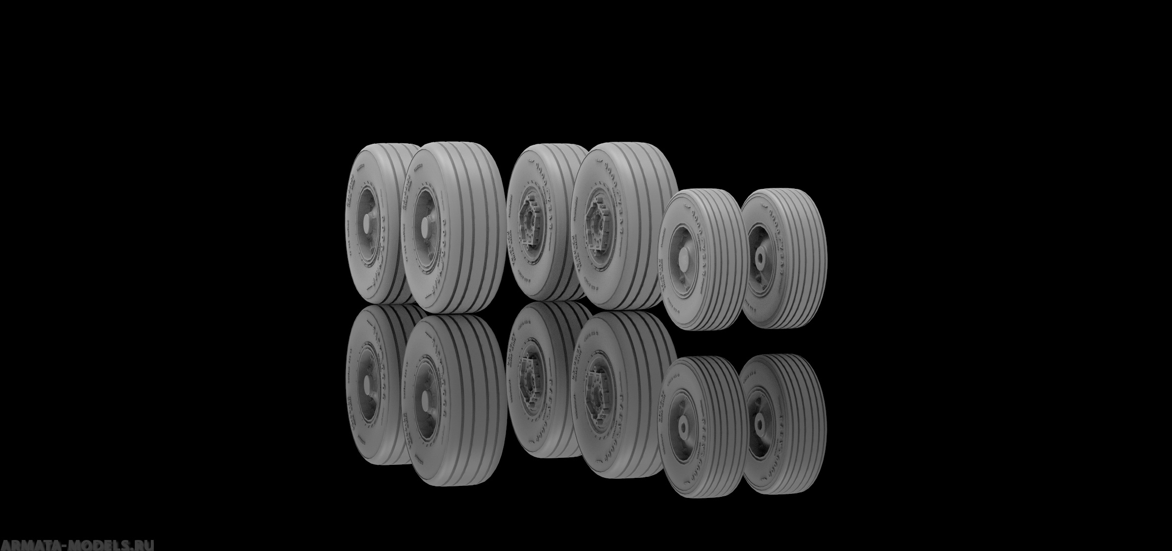 AM7292 Высокодетализированные колеса для C-130H без нагрузки