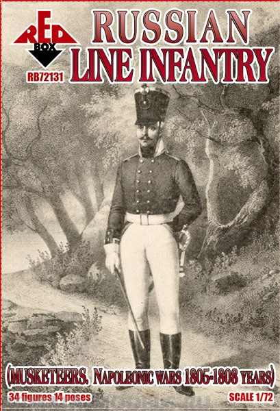 RB72131 Nap. Russian Line Infantry (Musketeers) 1805-1808 Red Box
