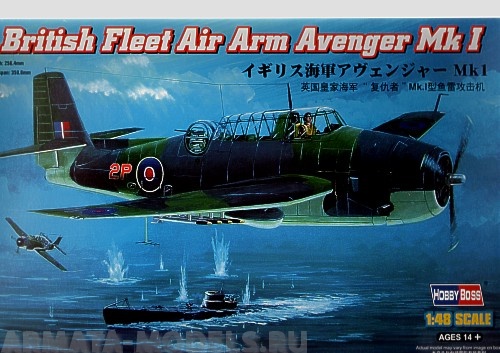 80331 Самолет British Fleet Air Arm Avenger Mk I Hobby Boss
