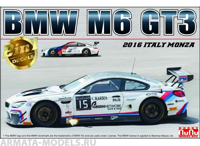PN24003 BMW M6 GT3 2016 Aoshima